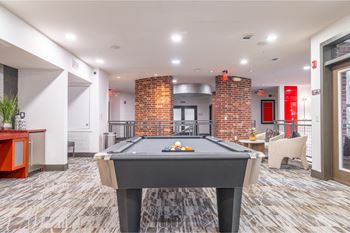 Resident lounge with billiards and media